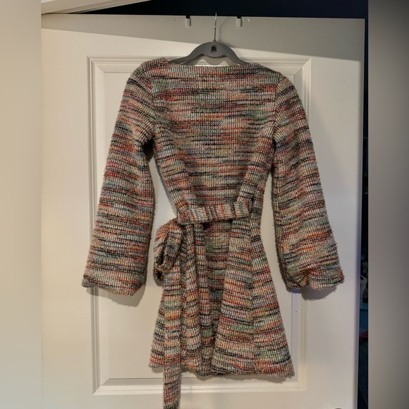 NEW Majorelle Revolve Striped Mini Wrap Dress Rainbow Sparkle Size XXS NWOT - Picture 5 of 8